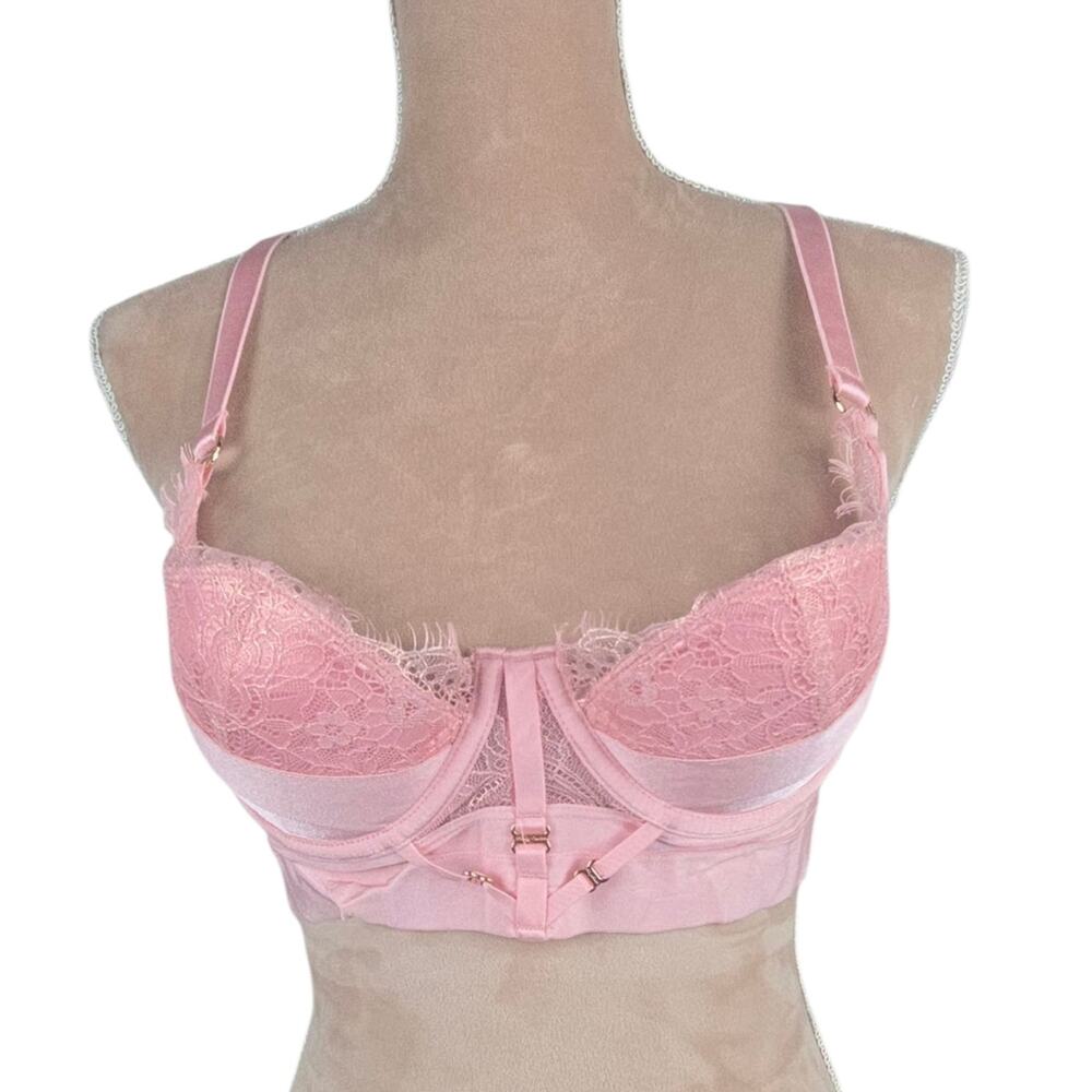 Honey Birdette Belinda Lace Bra Pink Size 36C